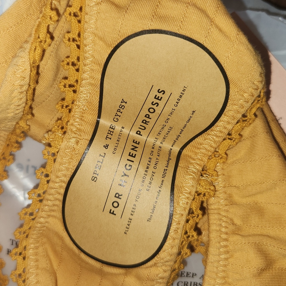 New spell designs Lana organic cotton bloomers panty sunflower yellow XS saffron - Picture 14 of 16